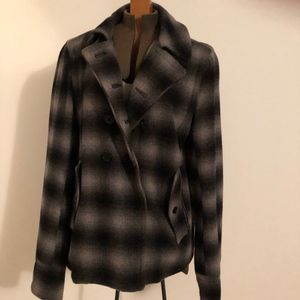 Gap Buffalo black and white Check wool jacket